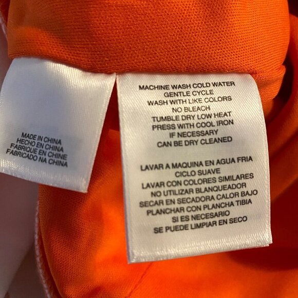 RACHEL Rachel Roy NWT $149 Swirl Cut Out Midi Dress, Orange White Women’s Size S - Picture 12 of 12